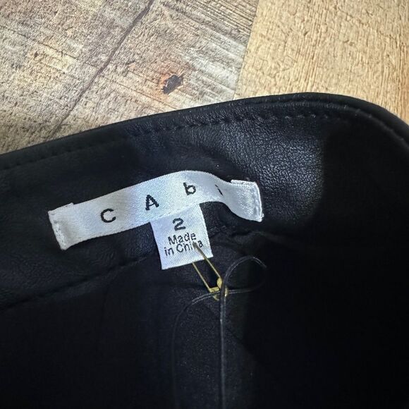 CAbi Vegan Leather Stretchy Skirt Size 2 Style Number 509 NWT - Picture 13 of 13